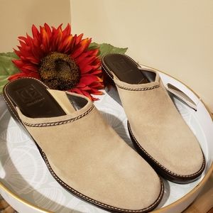 Cole Haan Wedge Suede Mules , Size 11 B.